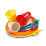 Посуда пластиковая цветная